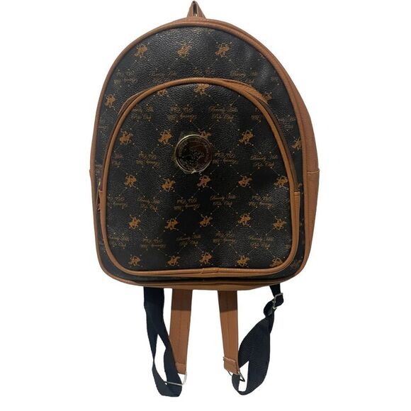Beverly Hills Polo Club Mini Backpack Chocolate Brown/Tan NEW - Picture 2 of 7